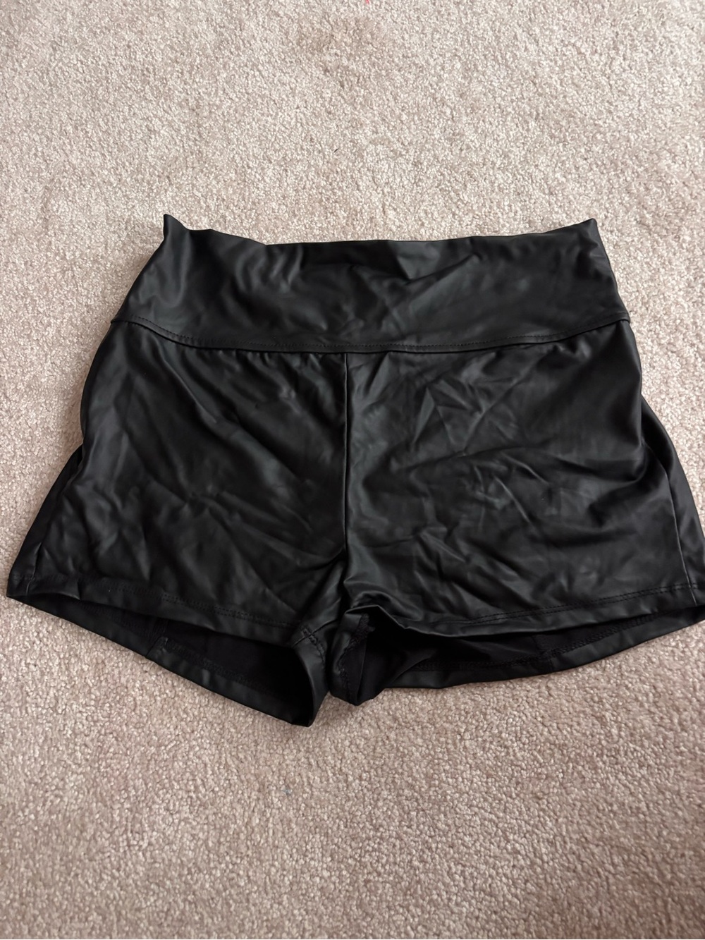 High-Rise Black Women's Active Shorts